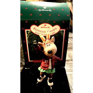 Hallmark Reindeer Champs Dancer Ice Skating Keepsake Ornament 1987 #2 in series